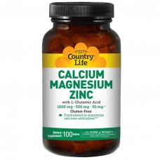 Кальций магний цинк (Calcium, Magnesium, Zinc) Country Life 180 таблеток