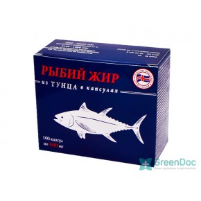 Рыбий жир из тунца, 100 капсул